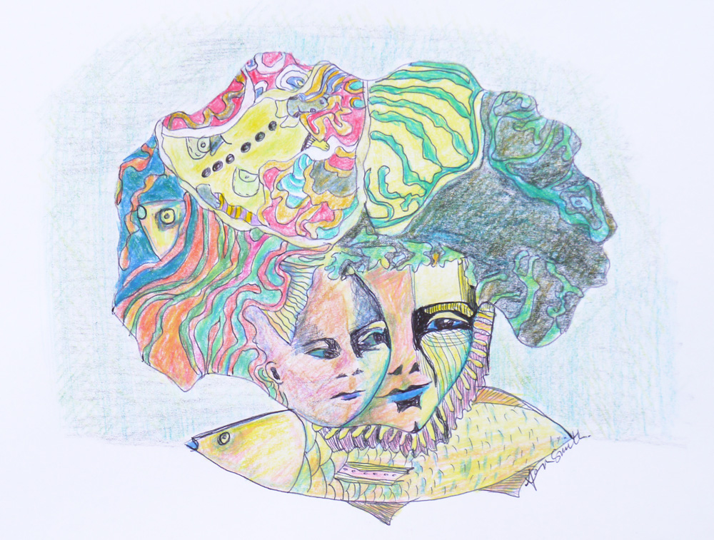 Pencil drawing during COVID